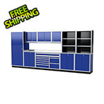 Moduline Pro II 16-Foot Moduline Blue Aluminum Garage Cabinet System