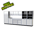 Moduline Pro II 16-Foot White Aluminum Garage Cabinet System