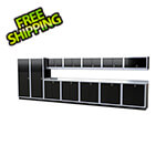 Moduline Pro II 20-Foot Signature Black Aluminum Garage Cabinet System