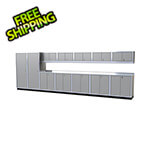 Moduline Pro II 20-Foot Light Gray Aluminum Garage Cabinet System