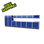 Moduline Pro II 20-Foot Moduline Blue Aluminum Garage Cabinet System