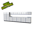 Moduline Pro II 20-Foot White Aluminum Garage Cabinet System