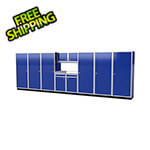 Moduline Pro II 20-Foot Moduline Blue Aluminum Garage Cabinet System