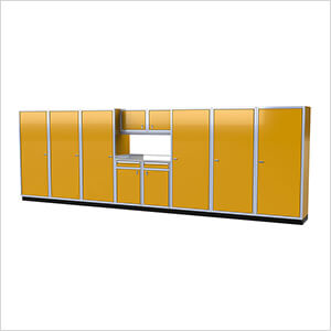 Pro II 20-Foot Yellow Aluminum Garage Cabinet System