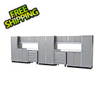 Moduline Pro II 20-Foot Light Gray Aluminum Garage Cabinet System