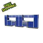 Moduline Pro II 20-Foot Moduline Blue Aluminum Garage Cabinet System