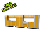 Moduline Pro II 20-Foot Yellow Aluminum Garage Cabinet System
