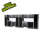 Moduline Pro II 20-Foot Signature Black Aluminum Garage Cabinet System