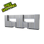 Moduline Pro II 20-Foot Light Gray Aluminum Garage Cabinet System