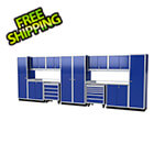 Moduline Pro II 20-Foot Moduline Blue Aluminum Garage Cabinet System