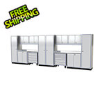 Moduline Pro II 20-Foot White Aluminum Garage Cabinet System