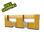 Moduline Pro II 20-Foot Yellow Aluminum Garage Cabinet System