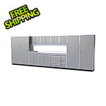 Moduline Pro II 20-Foot Light Gray Aluminum Garage Cabinet System