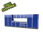 Moduline Pro II 20-Foot Moduline Blue Aluminum Garage Cabinet System
