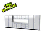 Moduline Pro II 20-Foot White Aluminum Garage Cabinet System