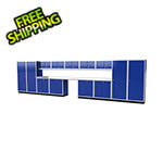 Moduline Pro II 25-Foot Moduline Blue Aluminum Garage Cabinet System