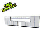 Moduline Pro II 25-Foot White Aluminum Garage Cabinet System