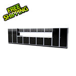Moduline Pro II 25-Foot Signature Black Aluminum Garage Cabinet System