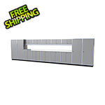 Moduline Pro II 25-Foot Light Gray Aluminum Garage Cabinet System