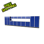Moduline Pro II 25-Foot Moduline Blue Aluminum Garage Cabinet System