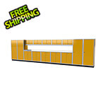 Moduline Pro II 25-Foot Yellow Aluminum Garage Cabinet System