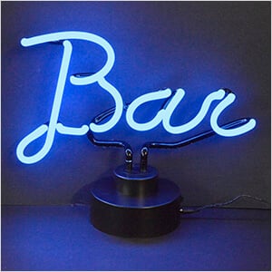 Bar Script Neon Sculpture