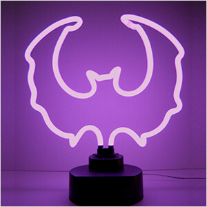 Purple Bat Neon Sculpture