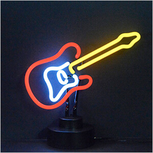 Electric Guitar Neon Sculpture