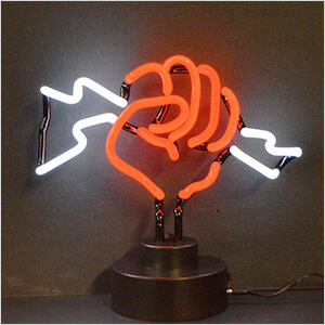Fist With Lightning Neon Sculpture
