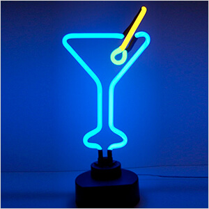 Martini Glass Neon Sculpture