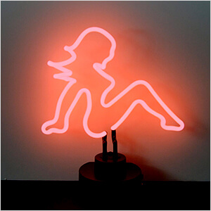 Mud Flap Girl Neon Sculpture