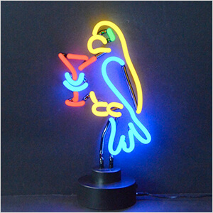 Parrot Margarita Neon Sculpture