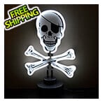 Neonetics Skull and Crossbones Neon Sculpture