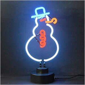 Snowman Neon Sculpture