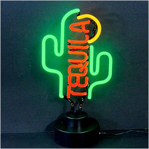 Tequila Cactus Neon Sculpture