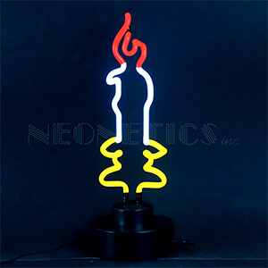 Candle Neon Sculpture