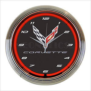 15-Inch Corvette C8 Neon Clock