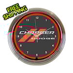 Neonetics 15-Inch Dodge Charger Red Neon Clock