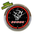 Neonetics 15-Inch Dodge SRT Demon Red Neon Clock