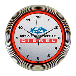 15-Inch Ford Power Stroke Diesel Neon Clock