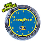 Neonetics 15-Inch Goodyear Tires Yellow Neon Clock