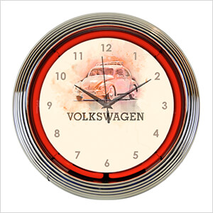 15-Inch Volkswagen Beetle Neon Clock