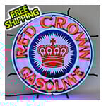 Neonetics Red Crown Gasoline 24-Inch Neon Sign
