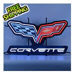 Neonetics Corvette C6 Flags 30-Inch Neon Sign