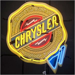 Chrysler Badge 21-Inch Neon Sign