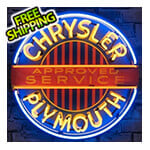 Neonetics Chrysler Plymouth 24-Inch Neon Sign