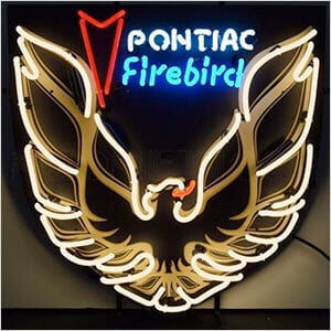 Pontiac Firebird Gold 24-Inch Neon Sign