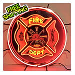 Neonetics Fire Department 24-Inch Neon Sign