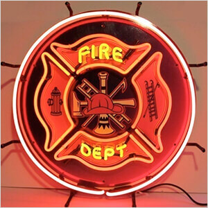 Fire Department 24-Inch Neon Sign
