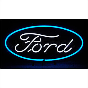 Ford Oval on Metal Grid 29-Inch Neon Sign